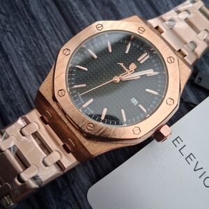 Poedegar Elevio 45mm Luxury Rose Gold Men's Watch New In Box